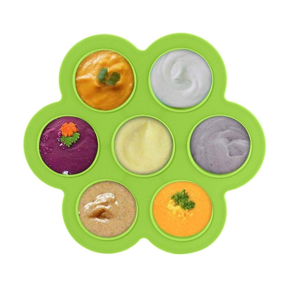 beicemania® Baby Food Freezer Trays Food Moulds Cooking Moulds Food Grade Silicone Mould For Instant Pot With Lid, Green