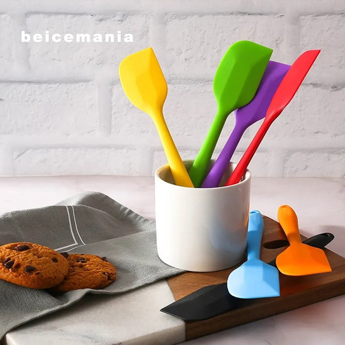 beicemania® Silicone Spatulas Non-stick Rubber Spatulas 21cm