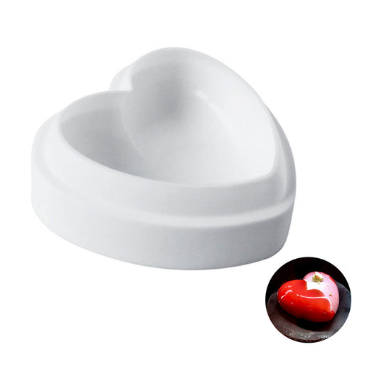 beicemania® Large Cake tin Heart Shaped Cake tin 3D Cake tins Mousse Cake molds Silicone White Heart Cake tin