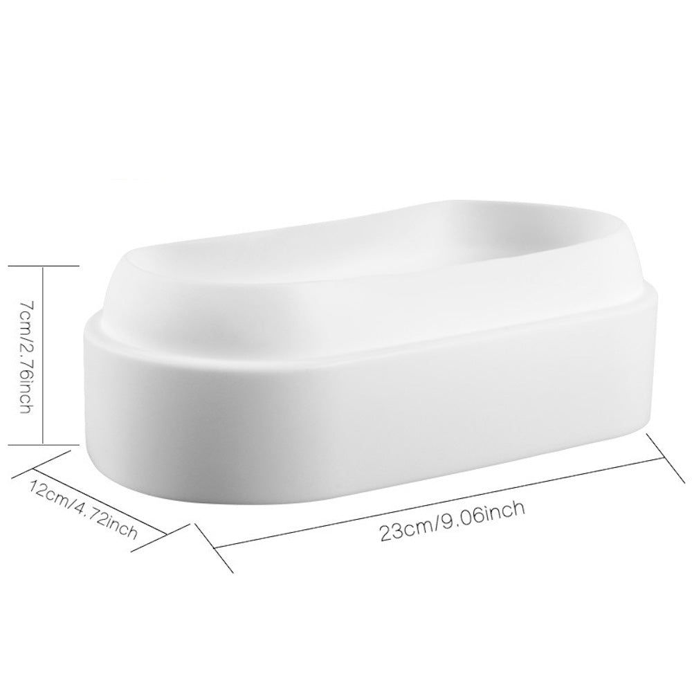 beicemania® Large Cake tins Oval Cake tin 3D Cake tins Mousse Cake molds Silicone White Round Cake tin Capsule