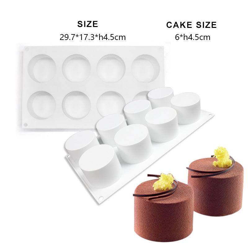 beicemania® Medium Cake tins Round Cake tin 3D Cake tins Mousse Cake molds Silicone White Ring Cake tin