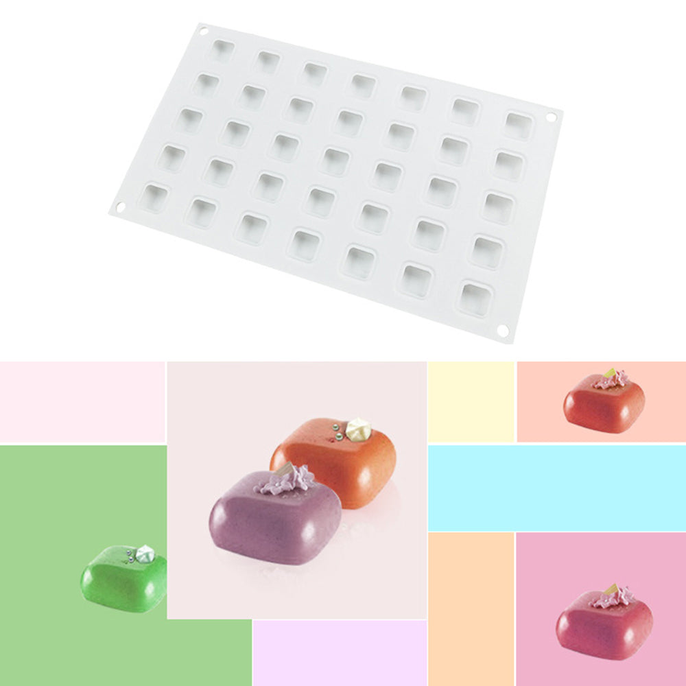 beicemania® Mini Cake tins Square Cake tin 3D Cake tins Mousse Cake molds Silicone White Chocolate mold