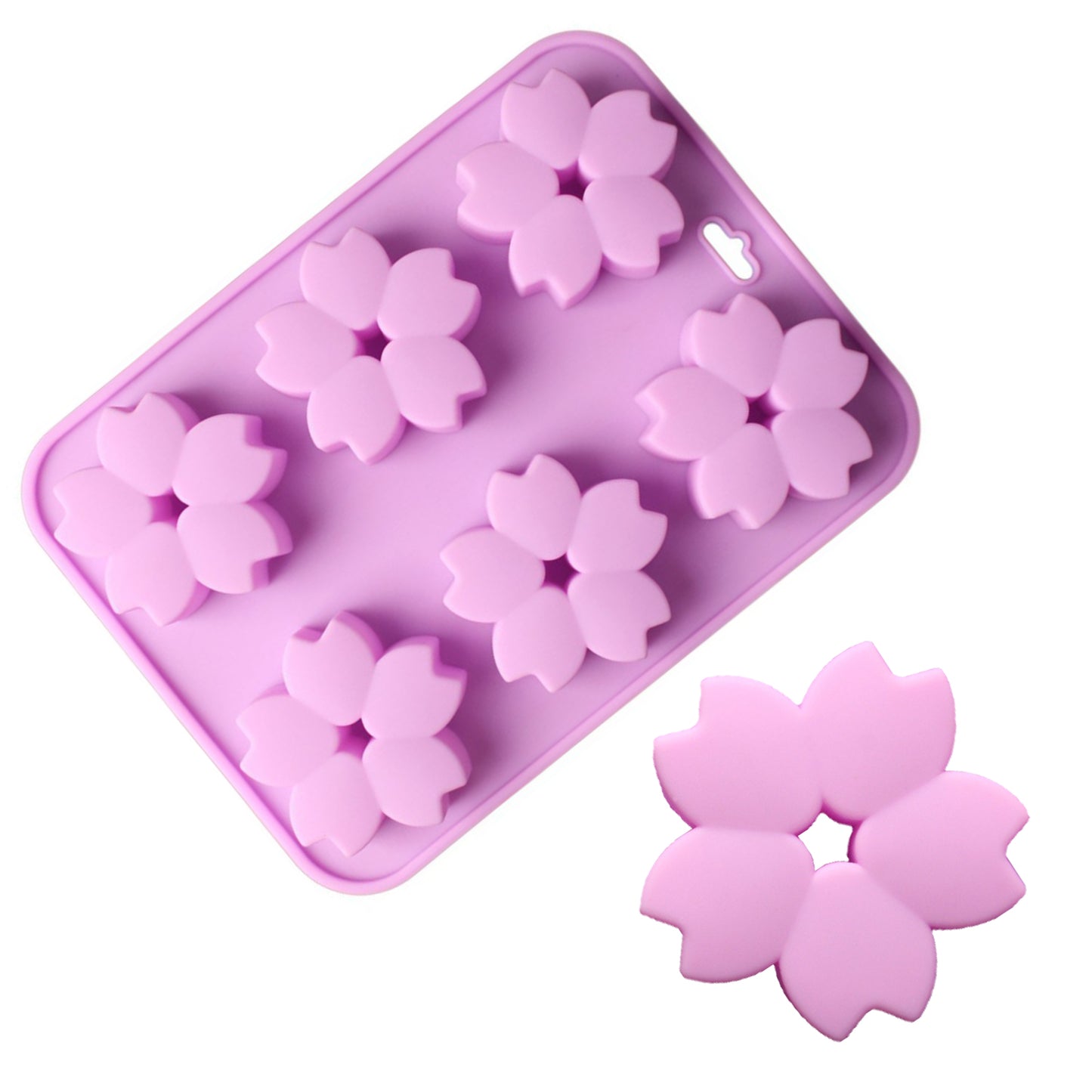 beicemania® Soap Moulds Silicone Flower Soap Mould for 6cm Cherry Blossom Sakura PinkSSC001PKCHL001